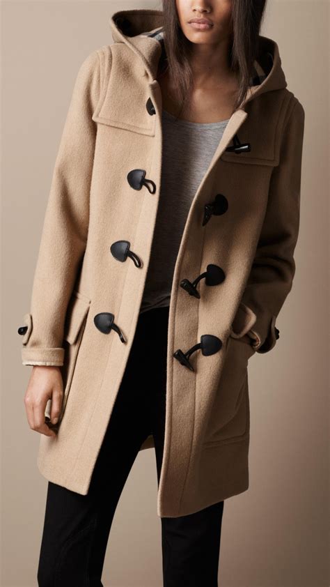 burberry dufflecoat damen|burberry wool coat women's sale.